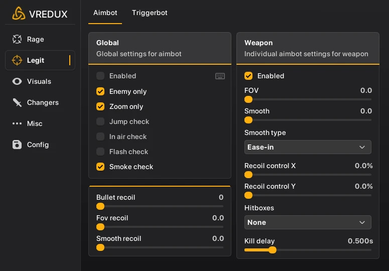 Vredux CS2 CHeat UI