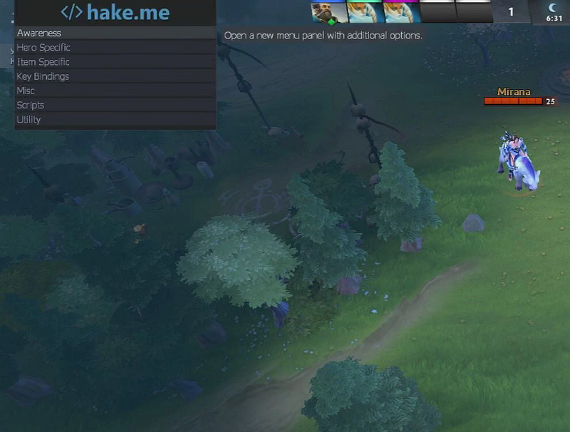 Hake dota 2 menu