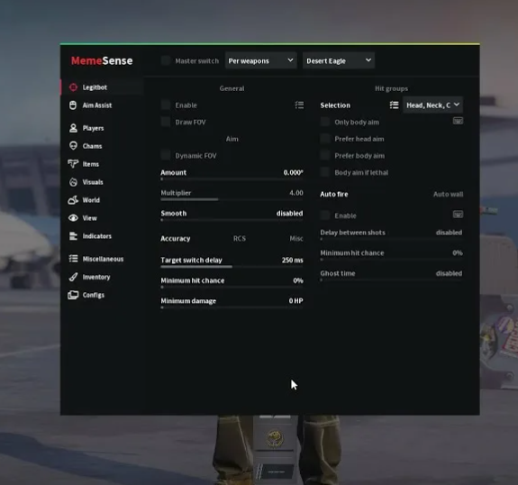 Memesense CS2 Interface