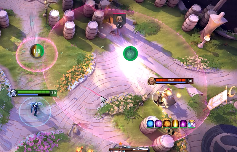 AOE radius of invoker abilities in Melonity.gg