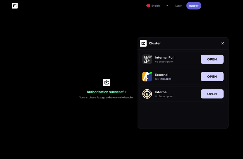 cluster cheats authorization process